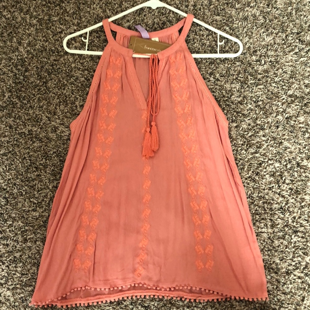 Peach Francesca’s tank top